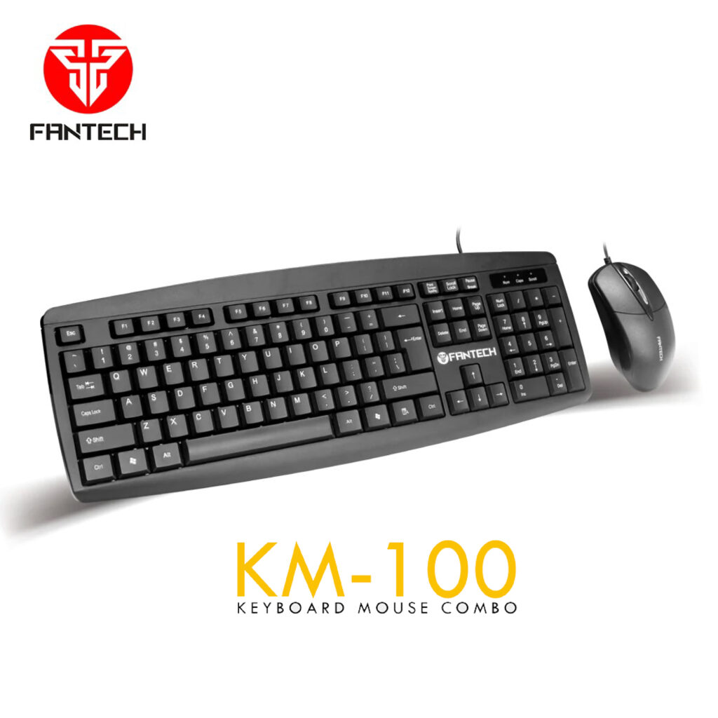 Fantech KM100 USB Keyboard Mouse Combo Black