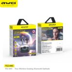 Awei T52 ANC TWS Wireless Earbuds Colorful Breathing Light Headphones