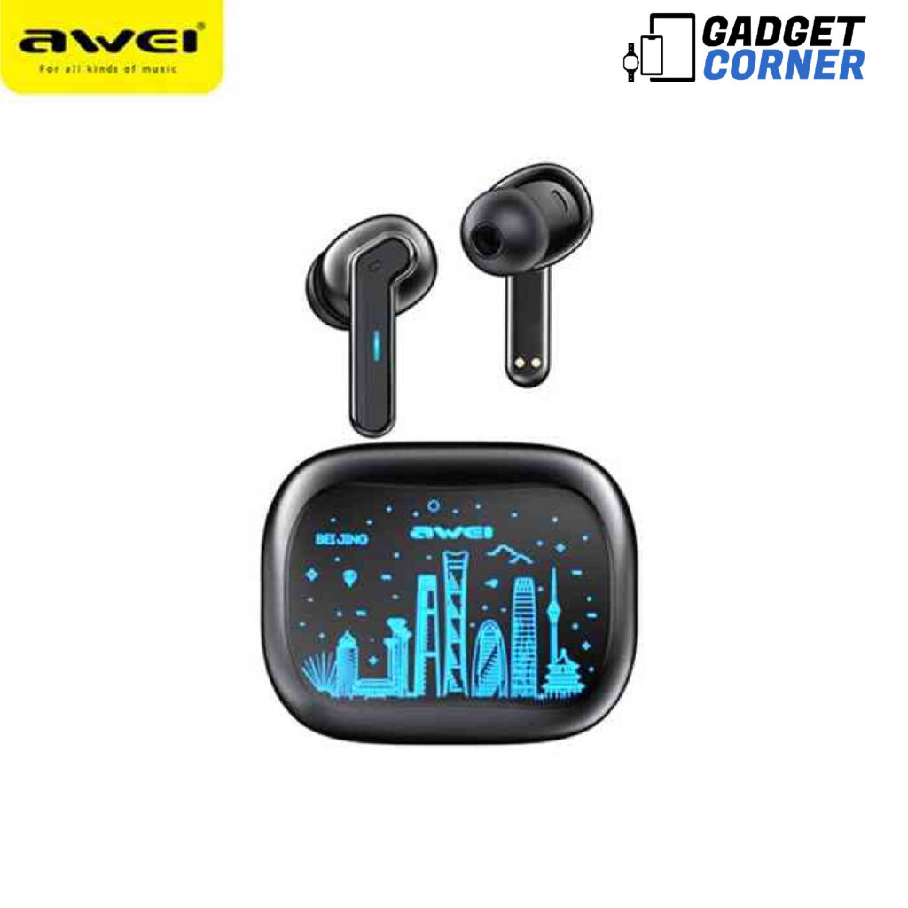 Awei T53 ANC TWS In-Ear HiFi Music Bluetooth 5.3 Wireless Headphones.