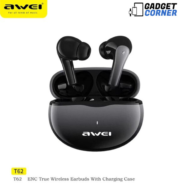 Awei T62 4 Mic ENC Earphones Bluetooth 5.3 Earbuds