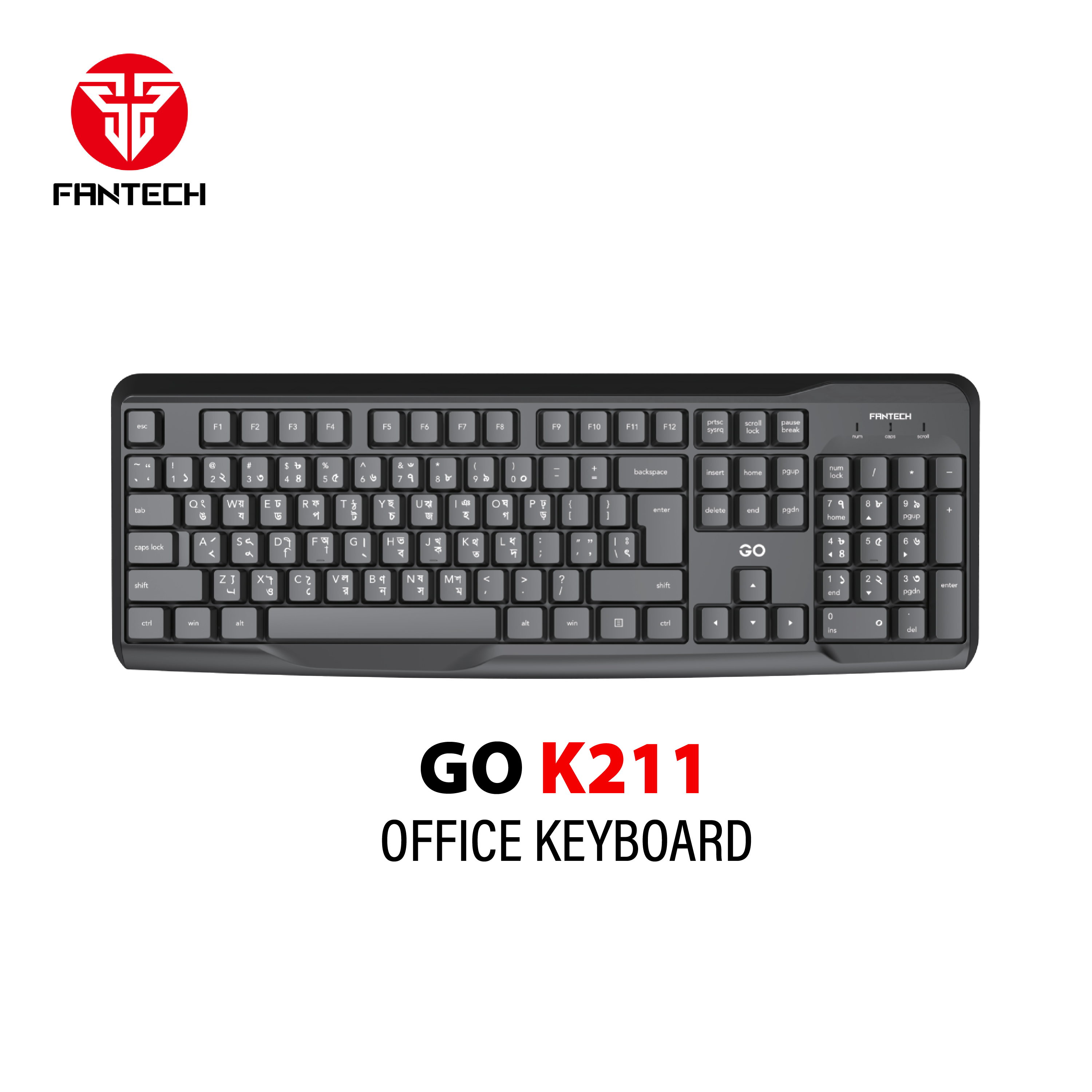 FANTECH GO K211 Wired Keyboard English And Bangla