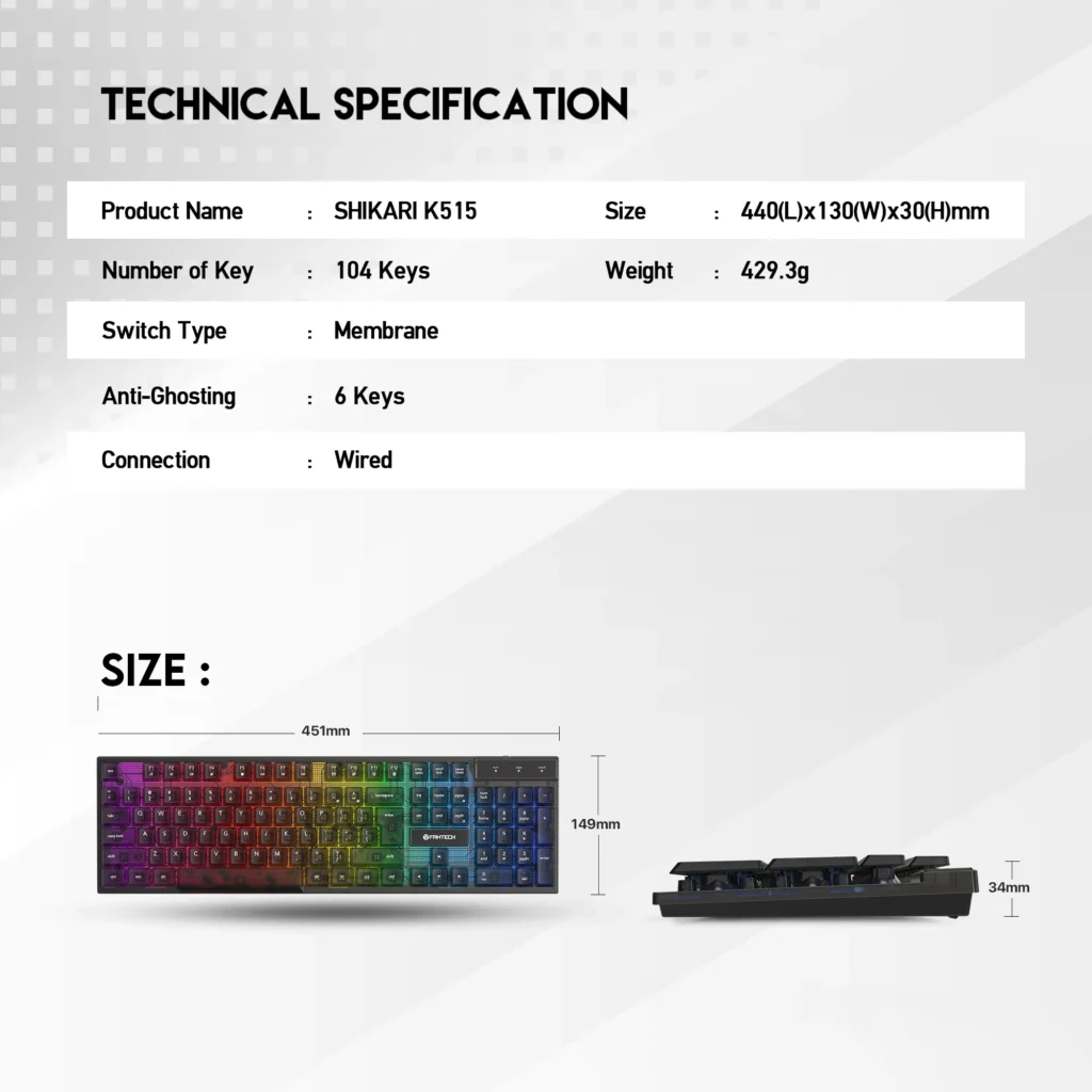 Fantech Shikari K515 Gaming Keyboard