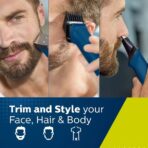 Philips Multi Grooming Kit MG7707-15, 12-in-1, Face, Head and Body – All-in-one Trimmer for Men,.,