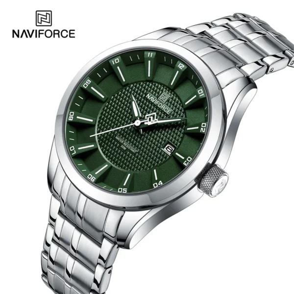 Naviforce 8032 CH – Silver Green For Men