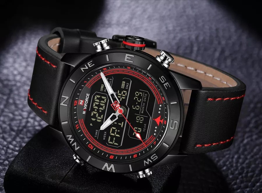 Naviforce 9144 L – Black Red 1