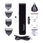 Kemei KM-3590 Men 5 in 1 Rechargeable Nose Ear Beard Trimmer - Image 5