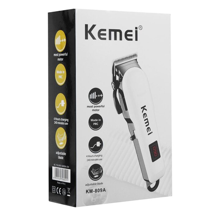 Kemei KM-809A Digital Electric Rechargeable Hair Trimmer