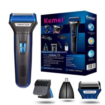 Kemei Km-6330 3 In 1 Grooming Kit Shaver Clipper Nose Trimmer