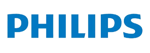 Blue Philips logo on white background
