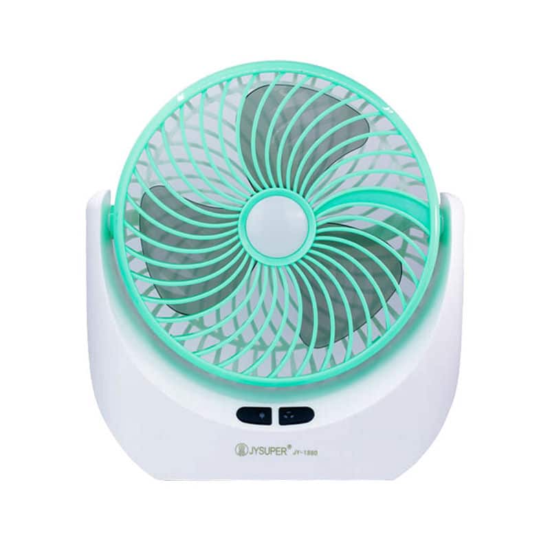 JY Super lithium rechargeable mini table fan with LED light - JY-1880