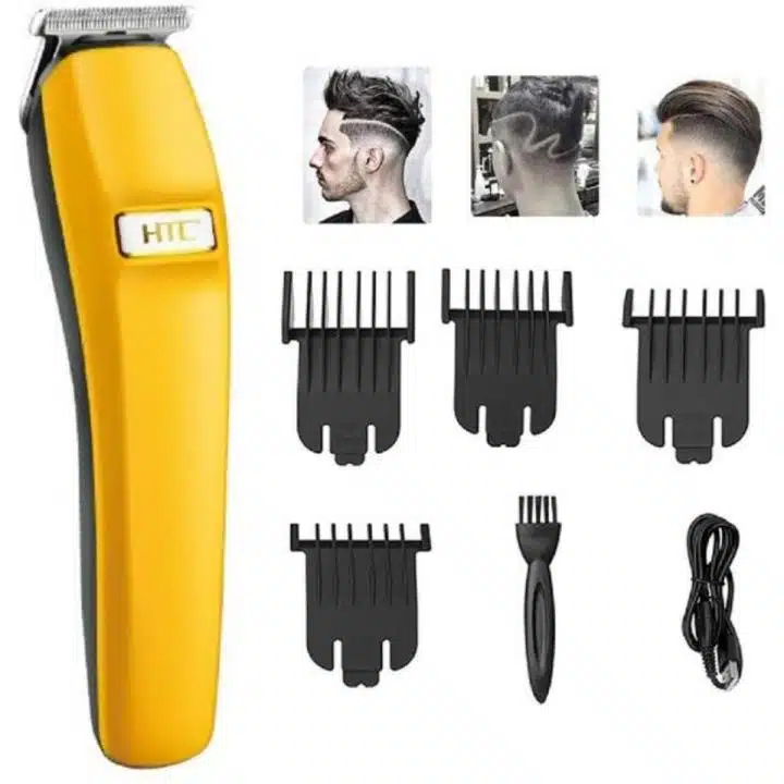 HTC AT-530 Hair And Beard Trimmer- Yellow 2 HTC AT-530 Hair And Beard Trimmer For Men - Yellow