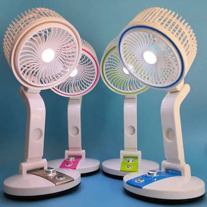 USB Rechargeable Folding Fan with LED Light 17 Inch (any color) LR 2018 1 USB Rechargeable Folding Fan with LED Light 17 Inch (any color) - LR-2018