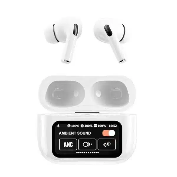 Discover the advanced A9 Pro ANC Touch Screen Display Earbuds in Bangladesh at Gadget Corner. Enjoy premium sound, active noise cancellation, and smart touch control for an enhanced audio experience.
