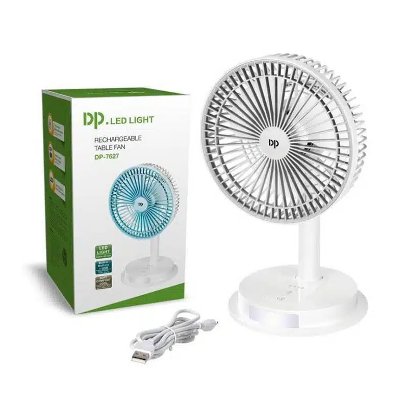 Duration Power DP-7625 Rechargeable Small Table Fan