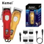 Kemei KM-802 Metal Engraving Hair Clipper with LED Display for Men