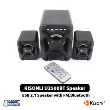 KISONLI U2500BT USB 2.1 Computer Bluetooth Speaker with FM TF AUX Remote Control