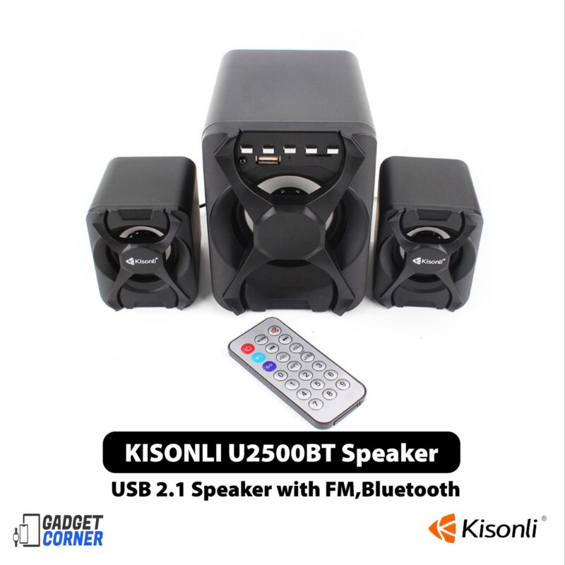 KISONLI U2500BT USB 2.1 Computer Bluetooth Speaker with FM TF AUX Remote Control