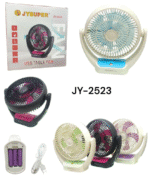 JYSUPER JY-2523 ACDC Rechargeable 3600mAh Lithium Battery Four Speed Modes Portable Desk Fan