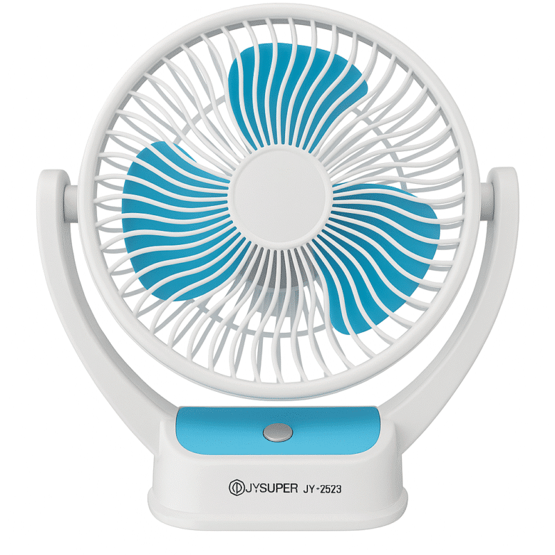 JYSUPER JY-2523 ACDC Rechargeable 3600mAh Lithium Battery Four Speed Modes Portable Desk Fan
