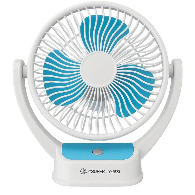 JYSUPER JY-2523 ACDC Rechargeable 3600mAh Lithium Battery Four Speed Modes Portable Desk Fan