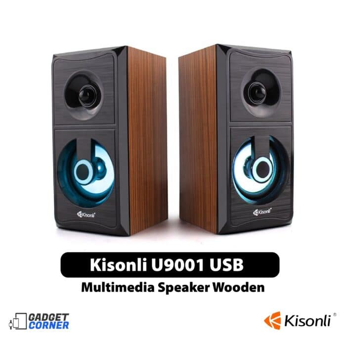 Kisonli U9001 USB Multimedia Speaker Wooden