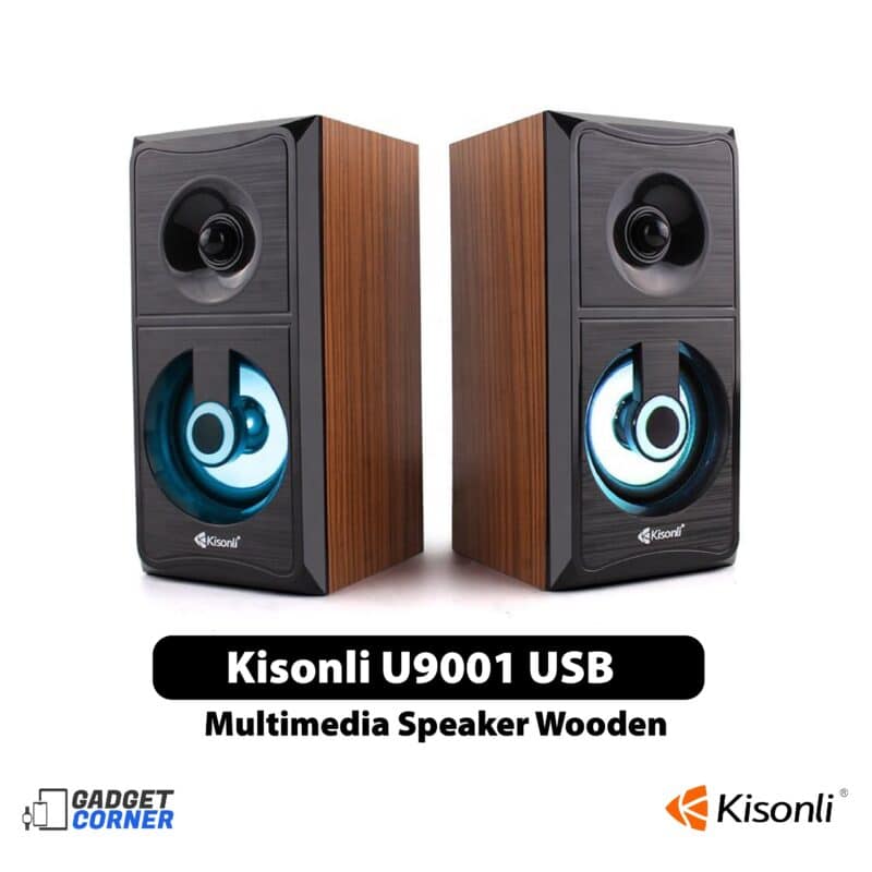Kisonli U9001 USB Multimedia Speaker Wooden
