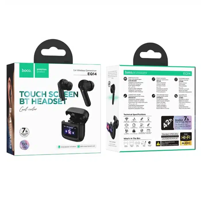 Hoco EQ14 Cool Color Touch Screen True Wireless Bluetooth Earbuds