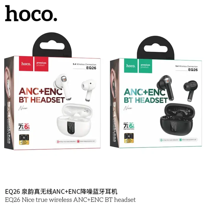 Hoco EQ26 Nice ANC+ENC True Wireless Bluetooth Earbuds
