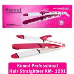 Kemei KM-1291 Professional 3 in 1 Hair Straightener, Curler And Zic Zac Iron