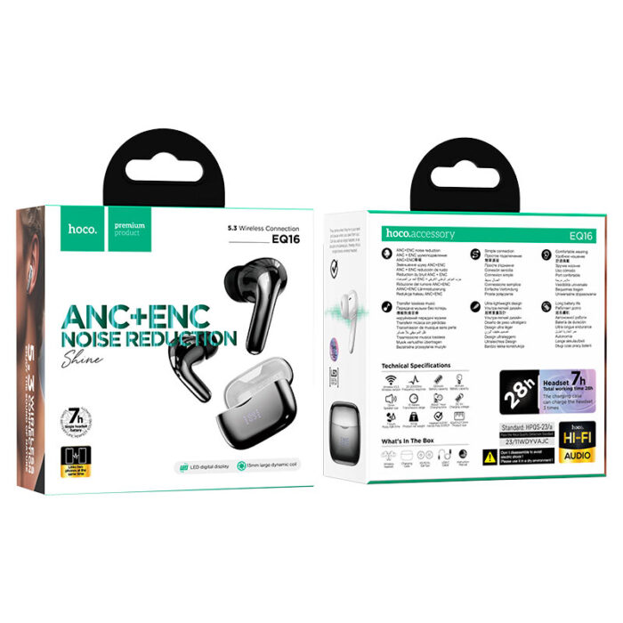 Hoco EQ16 ANC+ENC True Wireless Bluetooth Earbuds