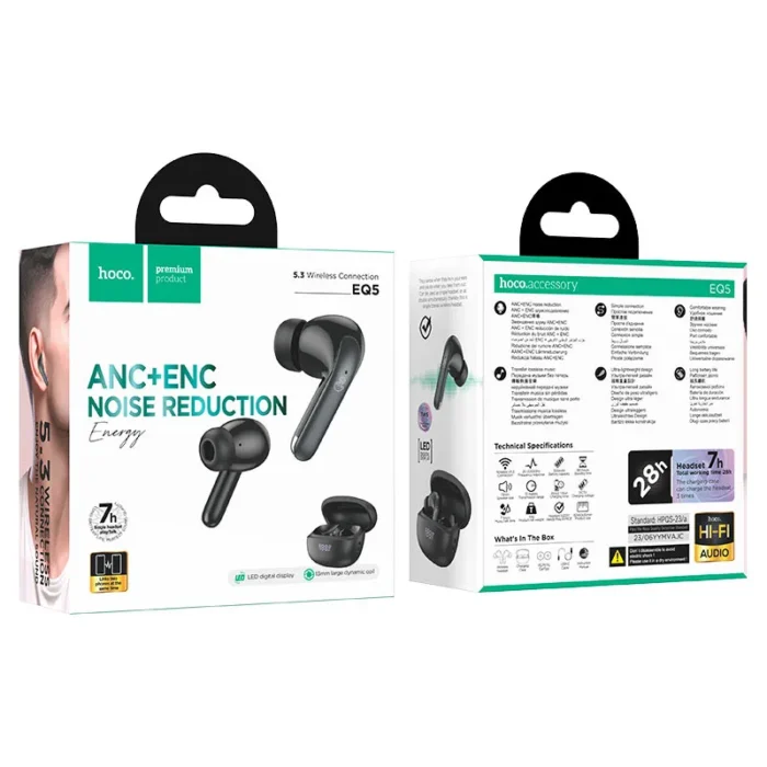 Hoco EQ5 Energy ANC+ENC True Wireless Bluetooth Earbuds