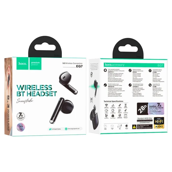 Hoco EQ7 Snowflake True Wireless Bluetooth Earbuds