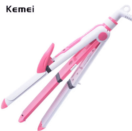 Kemei KM-1213 - 3 in 1 Professional Hair Straightener Wave Curler