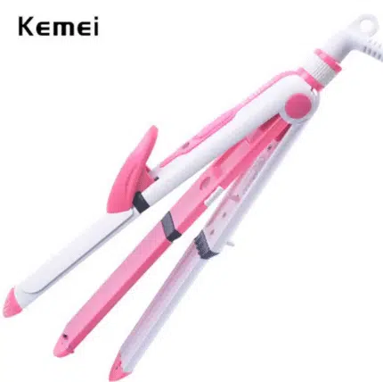 Kemei KM-1213 - 3 in 1 Professional Hair Straightener Wave Curler
