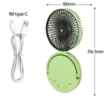 Dp-7637 Rechargeable Automatic Rotating Mini Table Desk Fan - Image 2