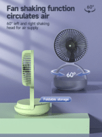Dp-7637 Rechargeable Automatic Rotating Mini Table Desk Fan - Image 5