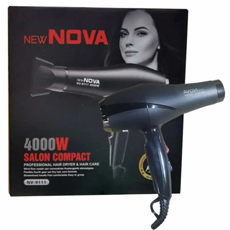 Nova Professional Hair Dryer NV-9110 NV-9111 NV-9112 Fast Drying Hot & Cold Hair Dryer for Home & Salon