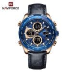 Naviforce 9197 Stylish Analog Digital Men’s Watch With Dual Display - Image 2