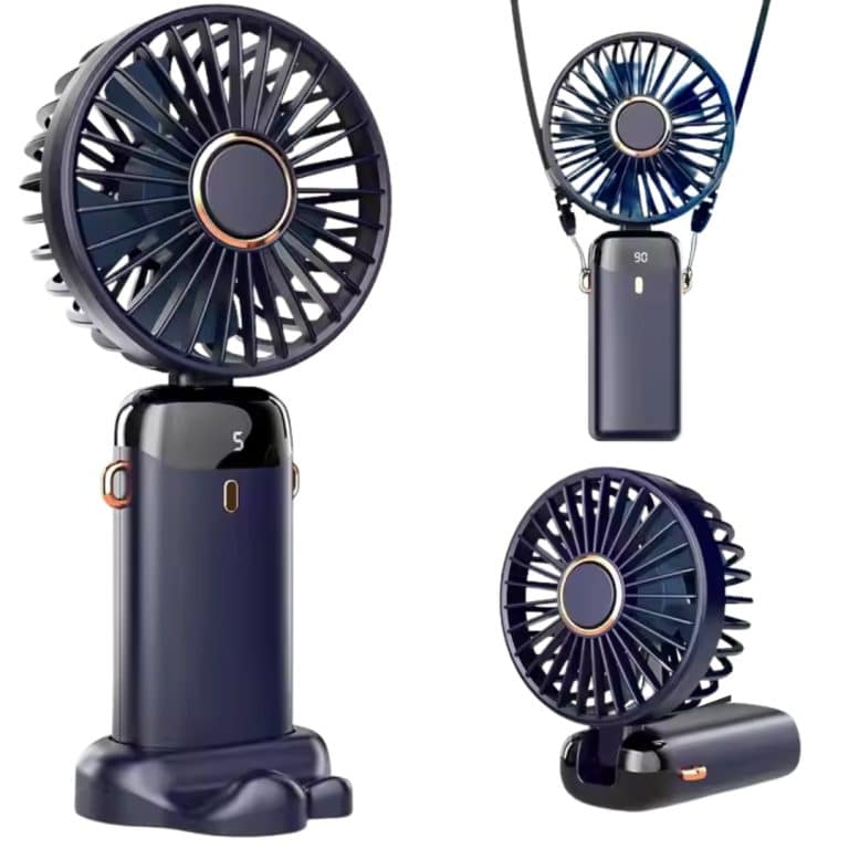 Foldable Neck Hanging Mini Personal Rechargeable Fan