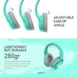 FANTECH VALOR MH86 MULTI PLATFORM GAMING HEADSET, Foldable Microphone, Multi-Platform Compatibility, Adjustable Headband, Noise Cancellation, Mint Edition. - Image 3