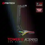 FANTECH AC304 PRO TOWER II RGB HEADSET STAND With Rubberized base for maximum stability Black.