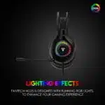 FANTECH HG25 ORBIT 7.1 VIRTUAL SURROUND SOUND GAMING HEADSET RGB GRADIENT LIGHTING EFFECT NOISE CANCELLING MICROPHONE Nylon Braided Cable USB Connectivity. - Image 3