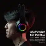 Fantech HG28 Portal 7.1 Virtual Surround Sound Gaming Headset with RGB Lighting Effect, Clear and Comfortable Sound - Image 2