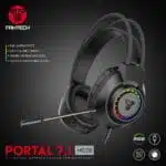 Fantech HG28 Portal 7.1 Virtual Surround Sound Gaming Headset with RGB Lighting Effect, Clear and Comfortable Sound