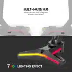 FANTECH AC304 PRO TOWER II RGB HEADSET STAND With Rubberized base for maximum stability Black. - Image 3