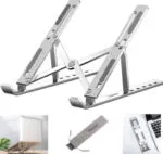 Laptop Stand Aluminum Alloy Adjustable & Foldable Travel Creative Folding Storage Bracket Stand - Image 2