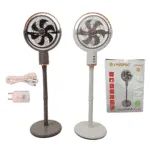 JY SUPER 2219 Rechargeable Fan | Portable Battery Operated Fan | Mini Table Fan for Home, Office, Shop & Travel